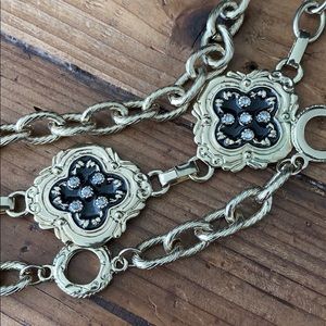 Gorgeous Chain Belt with Black Enamel Detail